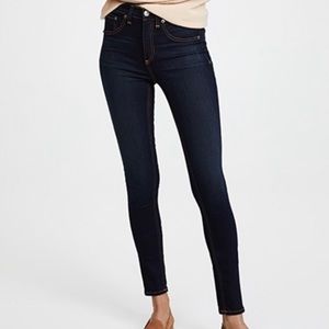 Rag & bone high rise skinny jean (dark blue)
